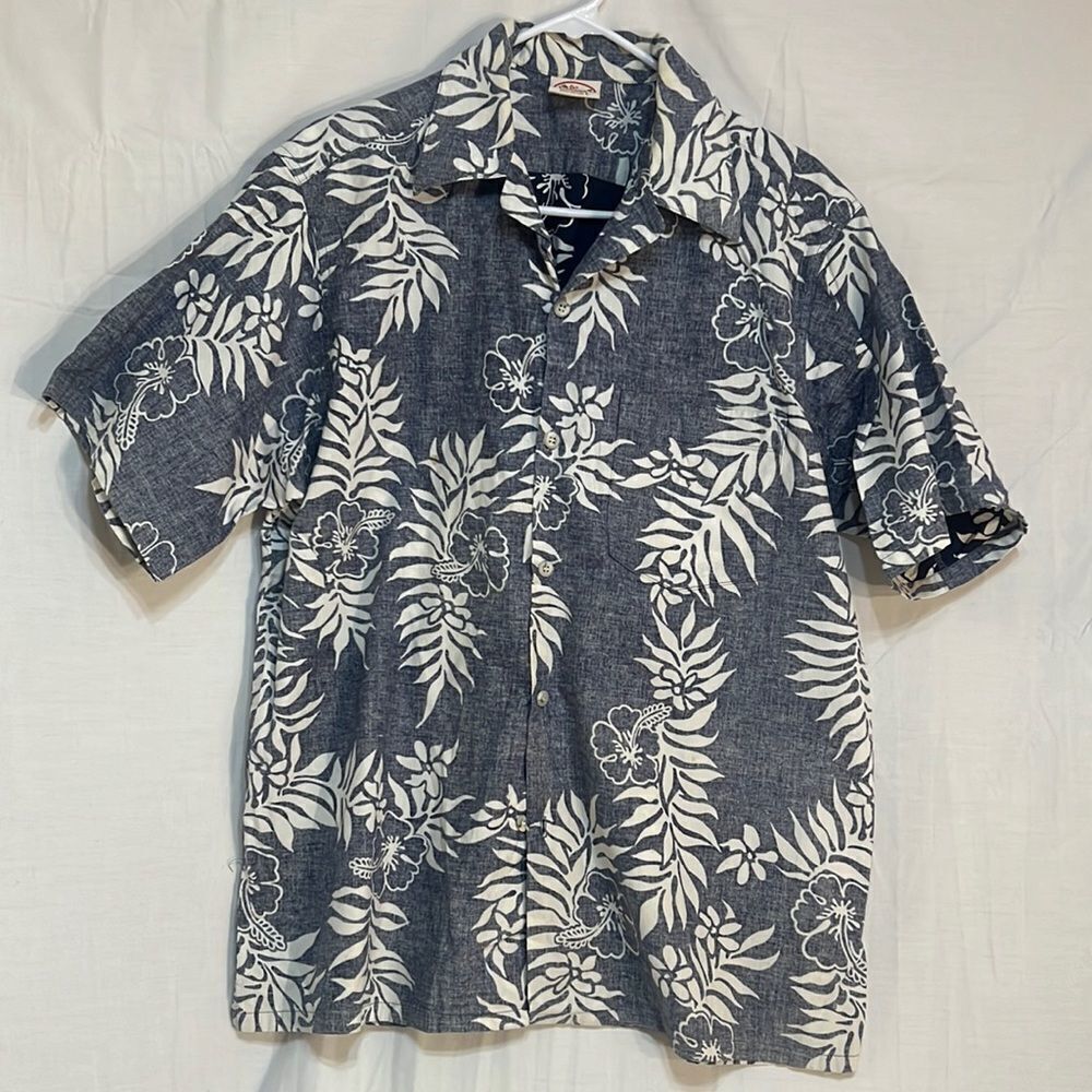 Go‎ barefoot mens Hawaiian Hawaii tradition shirt Made in the USA mens -Large
